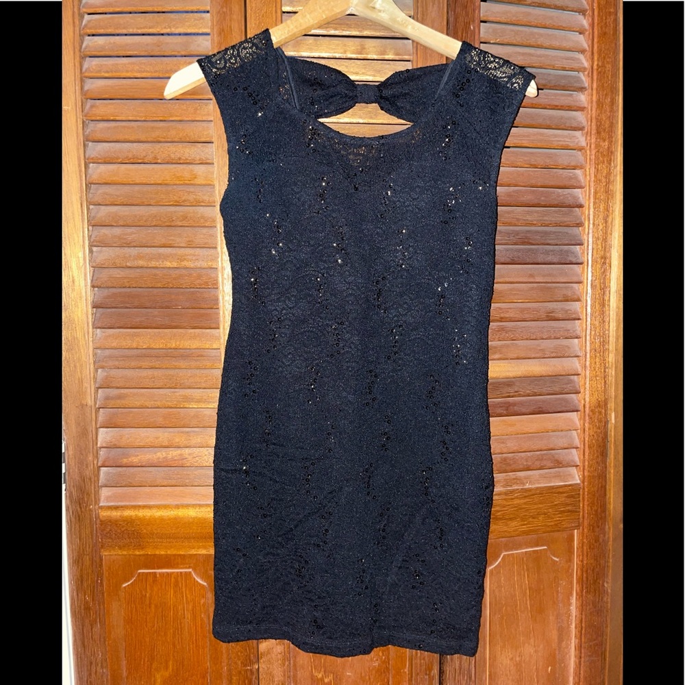 Lace Mini Dress with details on back